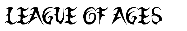 League of Ages font preview